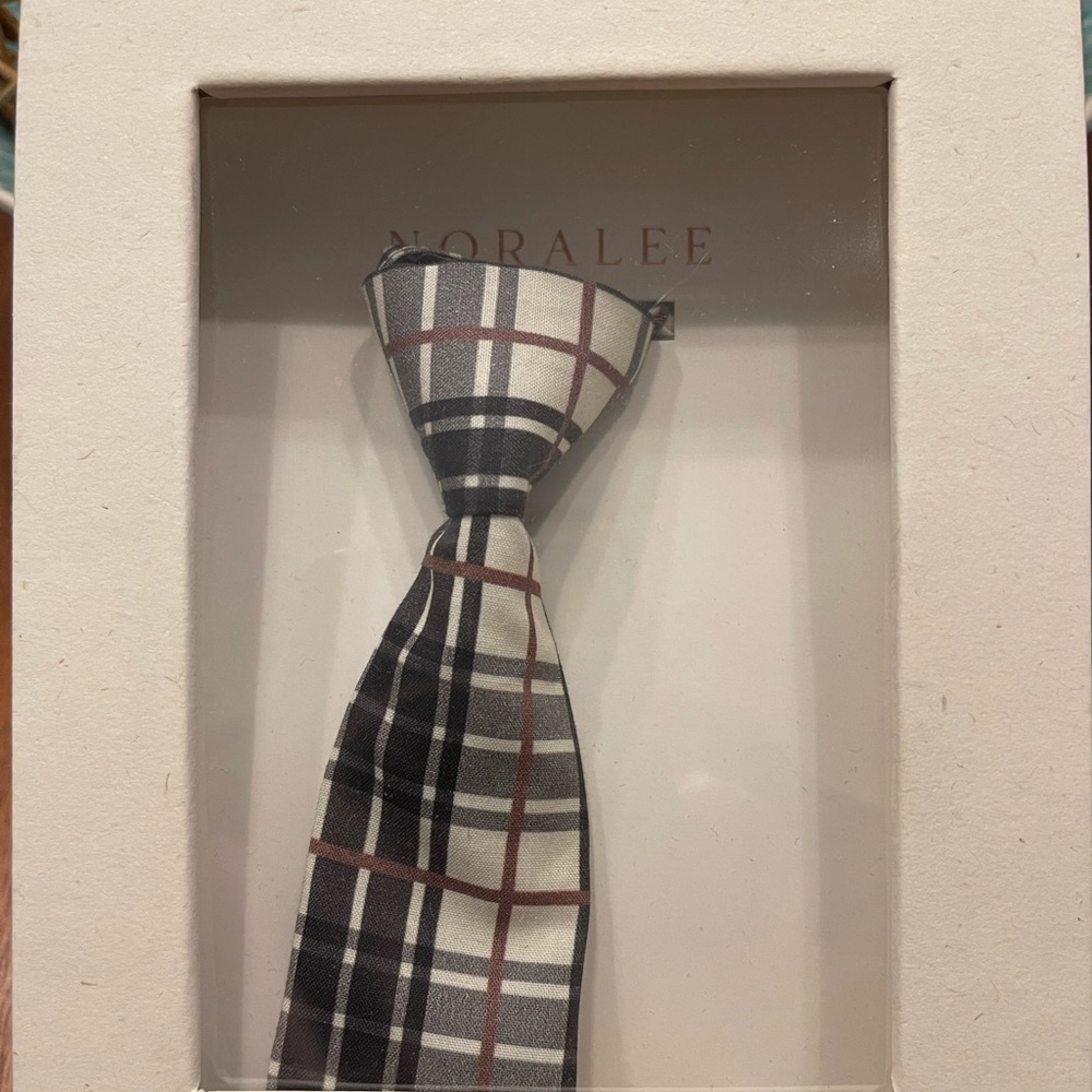 Noralee Boys Classic Plaid Tie - Black, White, Brown